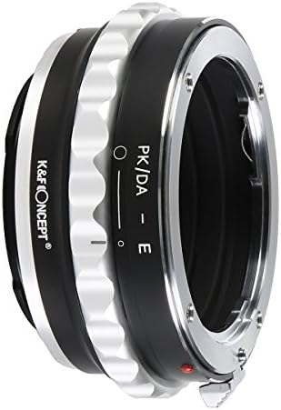 Адаптер за закрепване на обектива K & F Concept за закрепване на обектив за Pentax K/M/A/FA/DA до тялото фотоапарат Sony NEX E-Mount