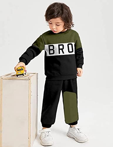 Aulyffo/ Есен Облекло за малки момчета, Контрастни Блузи за момчета и панталони за джогинг, Модни Комплекти Дрехи