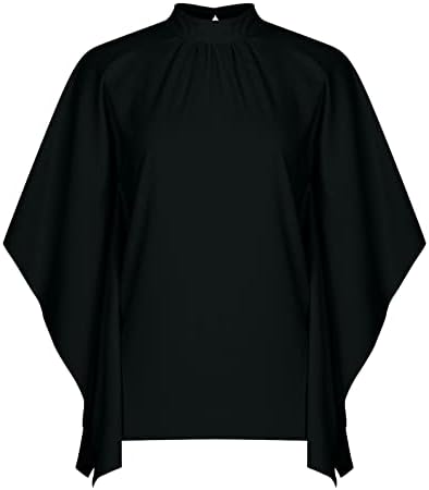 Риза Свободно Намаляване на Дамски Лято Есен 2023, Модерен Кафтан с 3/4 Ръкав, Поло с Кръгло Деколте, Блуза, Риза
