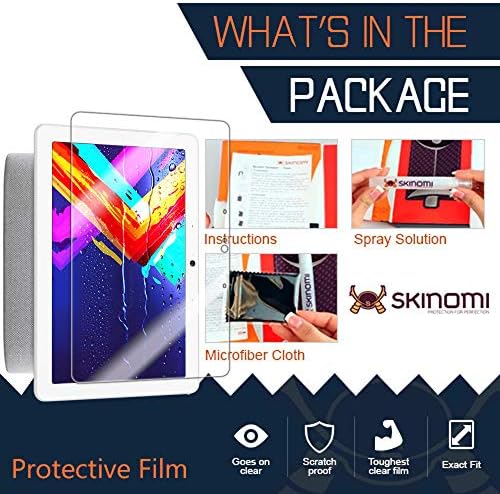 Защитно фолио Skinomi, Съвместима с Google Nest Хъб Max Clear TechSkin TPU Anti-Bubble HD Film