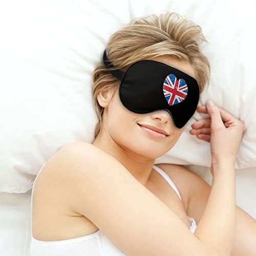Обединено кралство Великобритания Ретро Сърцето Флаг Маска за Сън, За Очите Забавни Меки Сенки За очи Превръзка