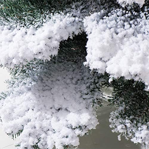 CYWYQ 6-Подножието на Изкуствена Коледна елха, Неосвещенная Бор, покрит с Слоеным сняг, върху Здрава метална стойка,