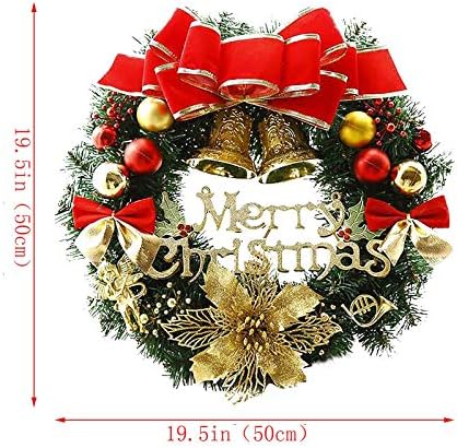 XIOS Коледна Украса 2022 Коледна украса от Ратан Венец Кръг Вратата, Венец Окачен Коледен Начало Декор Джудже Венец За