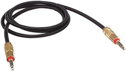 Аудио кабел Lilware в метална оплетке 3,5 мм с метален конектор - от 3,5 мм до 3,5 мм 2,6 метра (80 см), Аудио