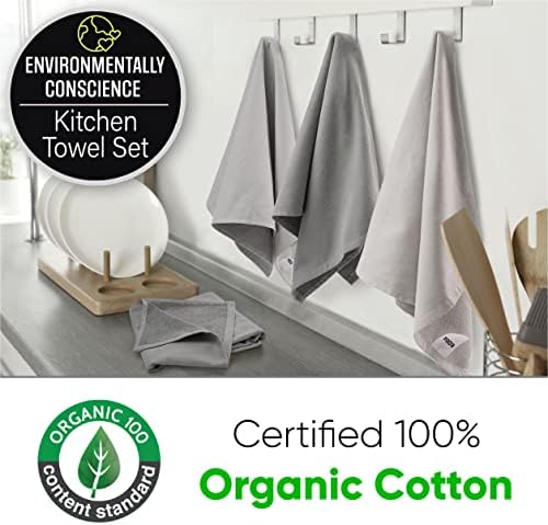 Кухненски кърпи KODA Premium със сребърен омасляване - Кухненски кърпи от органичен памук - Чай кърпи с контрол