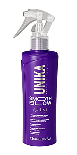Unika Smooth Blow Против Пръскам - Средство за намаляване на обема и защита от къдрици на косата за жени -
