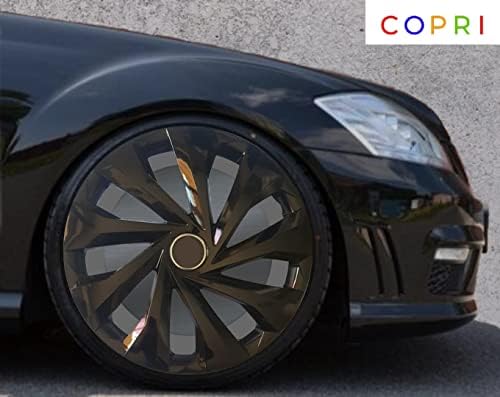 Комплект Copri от 4 Джанти накладки 16-Инчов Черен на цвят, с защелкивающимся Капак, Подходящи за Peugeot
