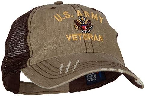 e4Hats.com ветеран от армията на САЩ военен бродирана памук mesh Cap