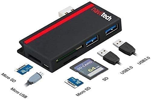 Navitech 2 в 1 Лаптоп/Таблет USB 3.0/2.0 на Адаптер-hub /Вход Micro USB устройство за четене на карти SD/Micro