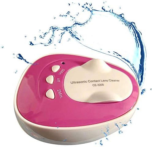 Global-Стоматологичен Мини-Ултразвукова Комплект за почистване на контактни лещи Daily Care Fast Cleaning New CE-3200 (Розов)