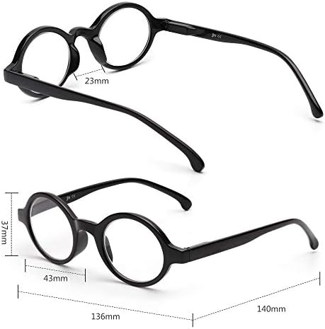Очила за четене в пружинном панта JM 4 Двойки Кръгли и 3 Двойки, Овални в стил + 4.0