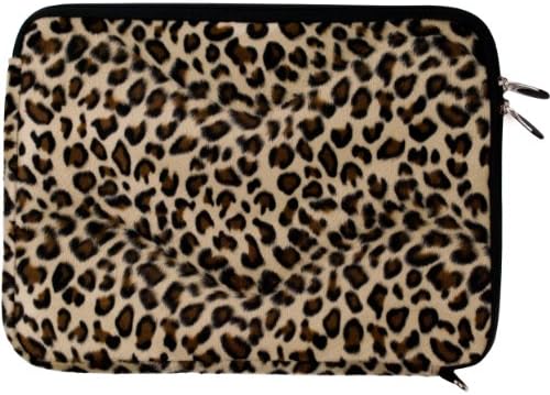 Кафяви Леопардовый Дизайн с козина на Животното, Устойчиви на Полиэстеру Калъф-хастар за лаптоп Asus ASUSPRO 15,6 инча и
