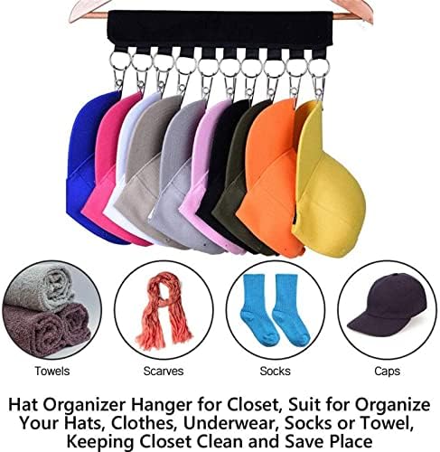 Органайзер за шапки, Закачалки за гардероб, 10 Скоби, Органайзер за кепок, Закачалка за бейзбол кепок, скоби за съхранение