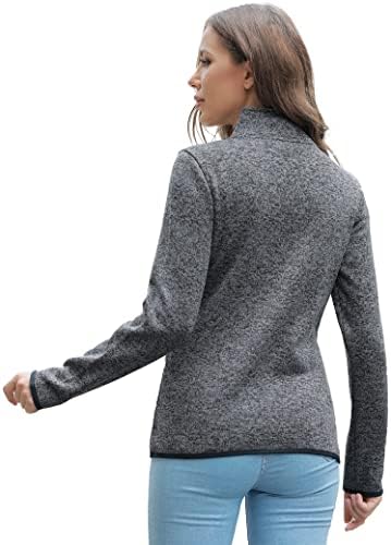 Дамски яке-пуловер COZZIPLUS джоб с Руното облицовка, Топло Вязаная Руното яке с джобове