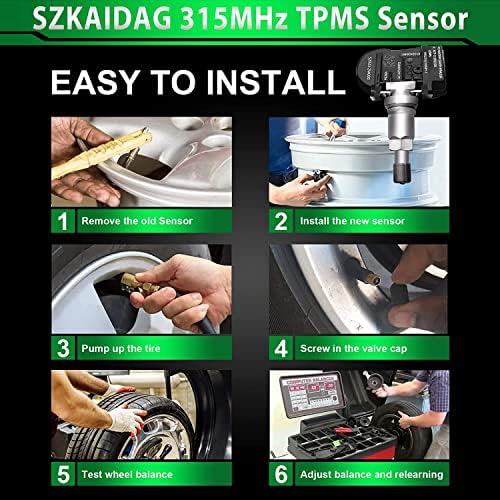 Сензор SZKAIDAG ГУМИТЕ, сензор, система за контрол на налягането в гумите 315 Mhz процесор, е подходящ за:-Hyundai Accent