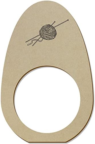 Azeeda 5 x Дървени пръстени/Притежателите за салфетки Козина и игли за плетене (NR00053732)