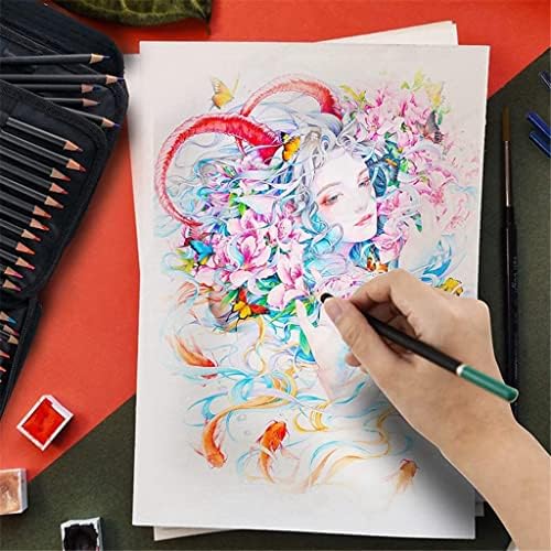 Комплект цветни Моливи LEPSJGC 72 цвята с Футляром с цип за Начинаещи художници, Номериран молив за професионално