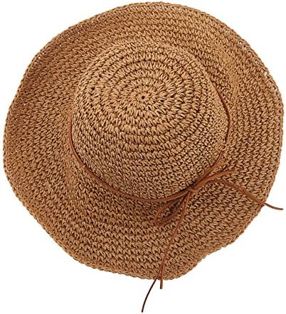 Дамски шапки Urban CoCo С Широка Периферия, Сгъваеми Летни Плажни Сламени Шапки От Слънцето