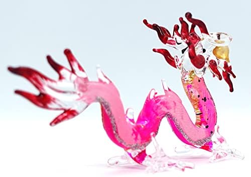 Sansukjai Dragon Миниатюрни Художествени Фигурки На Бластване Стъкло Ръчна Изработка, Животни, Коллекционный Подарък, Начало