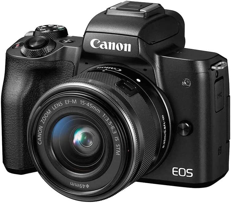 Комплект беззеркальной фотоапарат Canon EOS M50 с EF-M15-45mm и видео 4K (черен) (обновена)