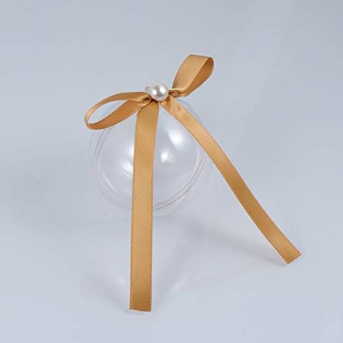 ABOOFAN Коледна Топка Кутии с шоколадови Бонбони Прозрачен Балон Лък Подарочное Лечение Калъф За Съхранение на Захар Контейнер За Бижута За Коледа на Празнични Сватб?