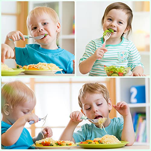 9 Теми, Детска посуда, вилица и лъжица от неръждаема Стомана, Безопасен Детски Комплект прибори за хранене, Посуда