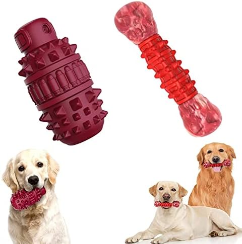 Homipooty 2 Дъвчащи играчки за Агресивни кучета, Играчки за Нарязване на зъбите Големи кучета от Средни Породи,