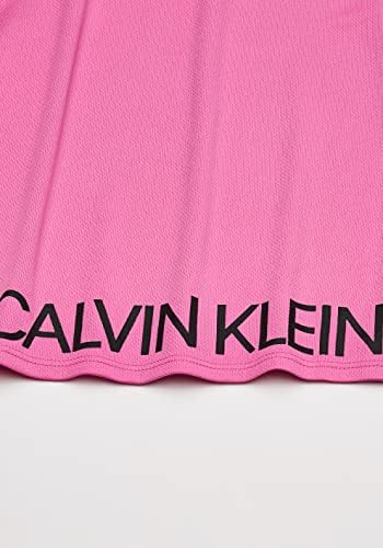 Окото тениска с къс ръкав Calvin Klein Girls' Performance, супер Розово лого, 12-14