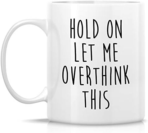 Забавна Чаша за Retreez - Чакай, дай ми да Преосмислим Тази Интровертную Керамични кафеена чаша с обем 11 грама - Забавни, Саркастичные, Вдъхновяващи, Офис подаръци за ро?