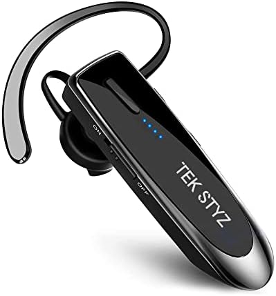 Слушалки TEK STYZ, съвместима с Dell XPS 13-9370-D1605G, безжична слушалка-подложка Bluetooth 5.0, водоустойчив IPX3, два микрофона, намаляване на шума (черен / сребърен)
