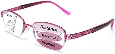 Amorays Прогресивно Многофокусные Очила за четене за жени, Мультифокальные Очила за четене със синьо осветление За четене в