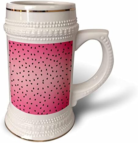 Триизмерен Сладък Модел от розови и черни семки диня - чаша за стейна на 22 унция (stn_357558_1)