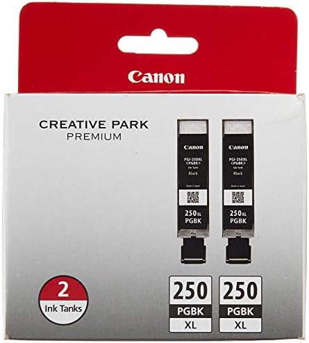 Canon PGI-250XL Black Twin Pack е Съвместим с MG6320, iP7220 и MG5420, MX922, MG7120, MG6420, MG5520, MG7520,