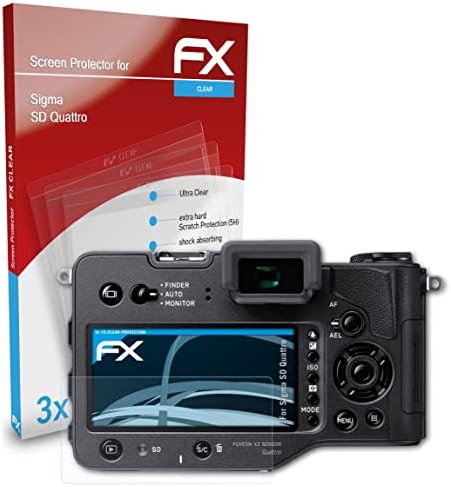 Защитно фолио atFoliX за екрана, Съвместима със защитно фолио Sigma SD Quattro, Сверхчистая защитно фолио FX (3X)