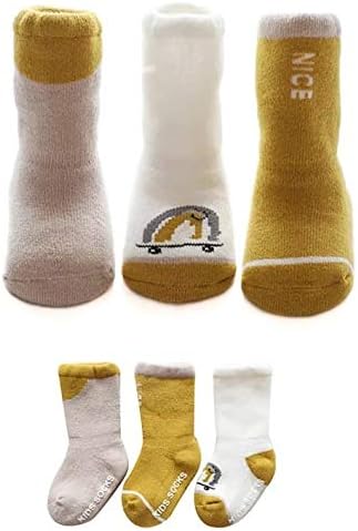 Немо Baby/ 3 Чифта Топли Памучни Чорапи до коляното, Тънки нескользящие Чорапи за малки Момичета и Момчета, Подарък За Душата