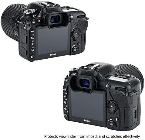 Kiwifotos Дълъг Мек Наглазник-визьор за Nikon D750 D780 D600 D610 D7500 D7200 D7100 D7000 D5200 D5100 D5000 D3500 D3400 D3300 D3200 D3100 D3000 D300s и много Други