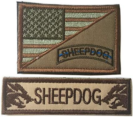 Комплект от 2 части Военна Ленти за Овчарки/САЩ, Тактическа Нашивка с флага на сащ
