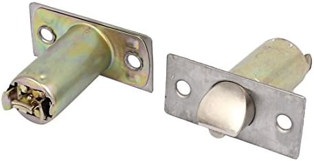 Aexit Обзавеждане за Домашен Офис Метална Цилиндрична Форма Пружинен Автоматично Заключване на вратите Болт, 22 мм Ключалка