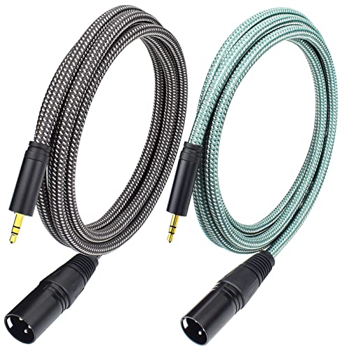 Микрофон кабел Ihurlu 3,5 мм XLR-щепсела, 3,3 Метра, Стерео пластир кабел 1/8 Мини TRS дляXLR-щепсела, не са симетрични, с найлонов оплеткой, OFC екраниран, за смесител, говорител, ?