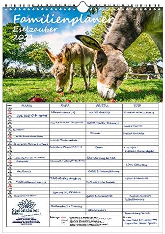 Семеен Планер – Календар Donkey Magic DIN A3 в 2021 година Подаръчен комплект Donkey: 1 Поздравителна картичка