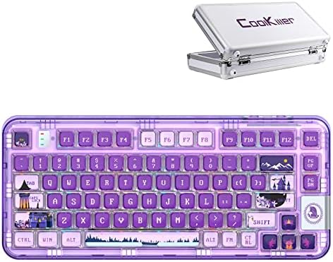 Механична клавиатура CoolKiller, Акумулаторна Безжична Детска Клавиатура с подсветка RGB, клавиатура с възможност
