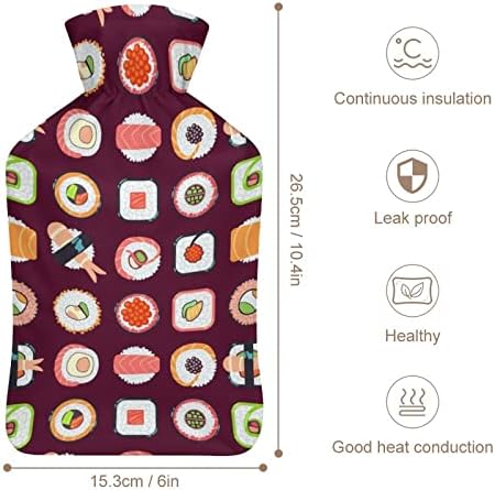 Японската Храна е Суши Модел Чанта За Топла Вода с Капак Топли Гумени Бутилка за Инжектиране в Леглото При Менструални