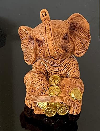 Най-добрия Декор на Фън Шуй със замах през рамо Нагоре Статуята на Щастливия Статуетка на Слон Декор на Домашен