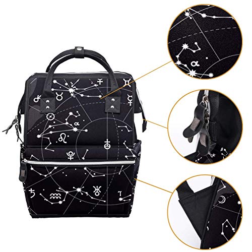 Раница-чанта за Памперси с шарките на 12 Съзвездия LORVIES, Многофункционална Раница За пътуване с Голям Капацитет