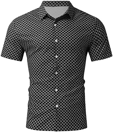 Мъжка тениска за голф, Ежедневни блузи Henry джоб с Отложным яка, Поло Риза с принтом в коледна елха, Блуза С