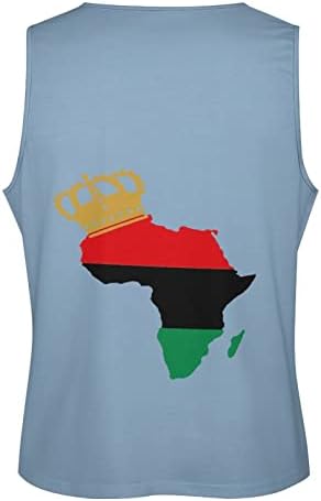 Панафриканская Гордост Мъжки Тениски Без Ръкави, с Мускули, Ежедневни Върховете на Бретелях за Тренировки във фитнеса,