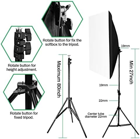 n/a Регулируема Система за Подпомагане на фона 2x3 m 25 W/135 W Led Чадъри Софтбокс Комплект Непрекъснато Осветление за Студийната Видео камери
