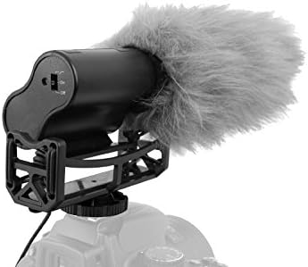 Микрофон Shotgun (стерео) с предното стъкло и капачката на Мъртва Котка за Sony FDR-AX33 (с мультиинтерфейсным адаптер)