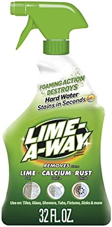 Препарат за почистване на баня Lime-A-Way, флакон с обем 32 течни унции, Премахва Варо-кальциевую ръжда