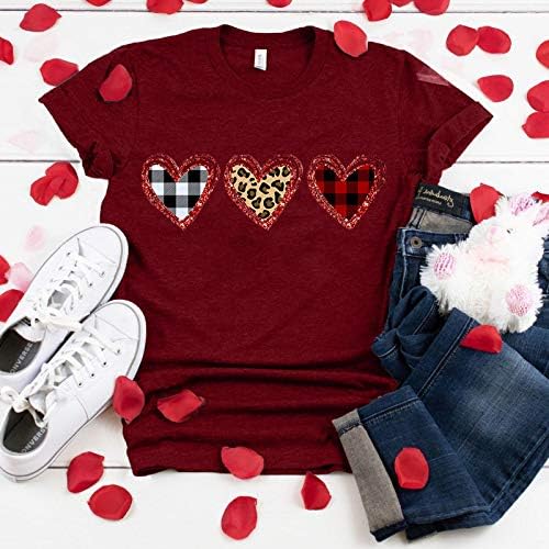 Женска тениска Neartime в Деня на Св. Валентин, тениска с изображение на любовта, ежедневни тениски с кръгло деколте, върхове